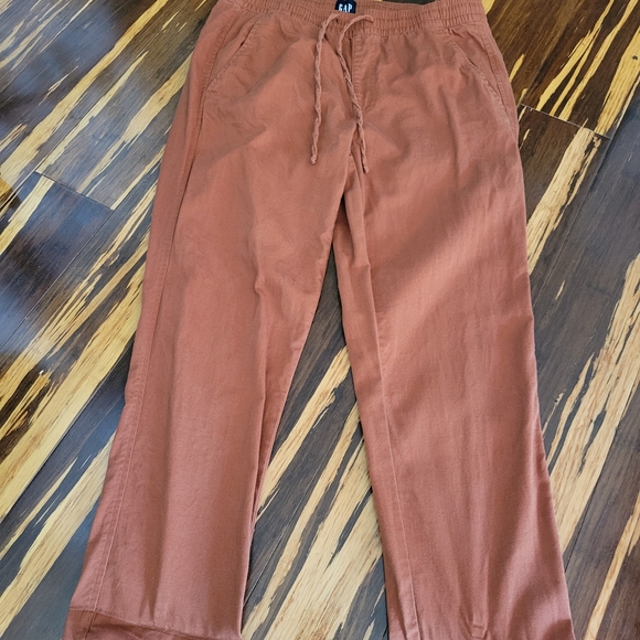 Rust Casual Drawstring Pants - Picture 2 of 3